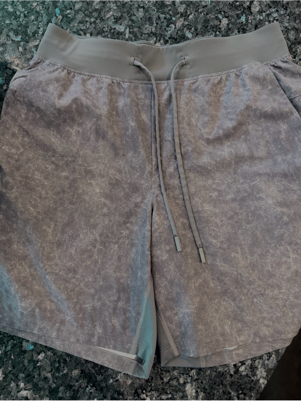 lululemon athletica Men's Washed Light Gray Athletic Shorts